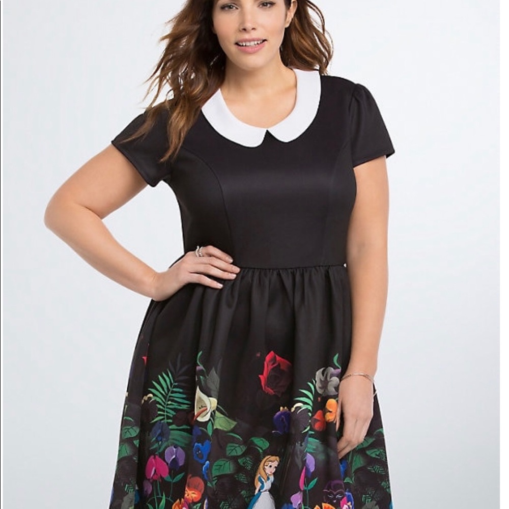 Torrid Disney Alice in Wonderland scuba dress.